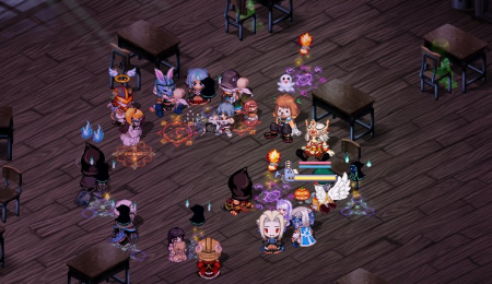 NMS合同夏の百物語イベント（怖い話をするイベント）の模様。